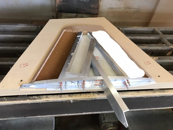 Frame and Honeycomb Core in fixture